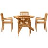 Trädgårdsmöbelset 3 pcs Brun vidaXL 109 x 109 x 74 cm – miniatyr 7