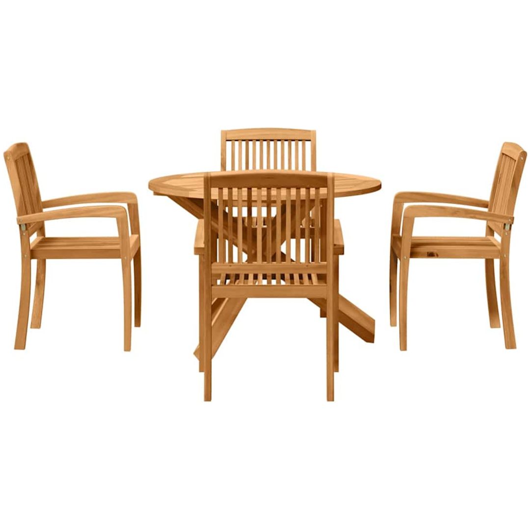 Trädgårdsmöbelset 3 pcs Brun vidaXL 109 x 109 x 74 cm – bild 7