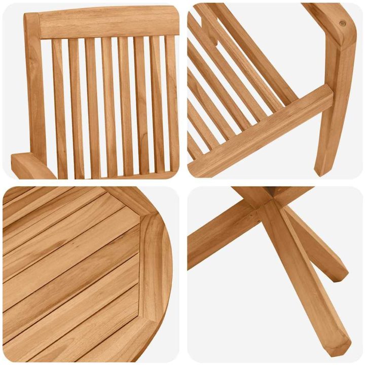 Trädgårdsmöbelset 3 pcs Brun vidaXL 109 x 109 x 74 cm – bild 9