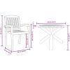 Trädgårdsmöbelset 3 pcs Brun vidaXL 109 x 109 x 74 cm – miniatyr 10