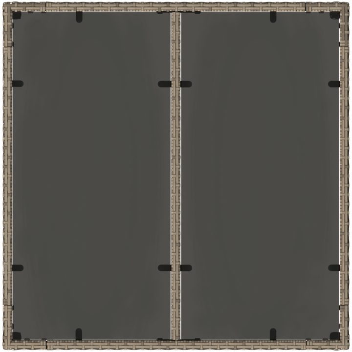 Trädgårdsmöbelset 3 pcs Grå Konstrotting vidaXL 90 x 90 x 75 cm – bild 8