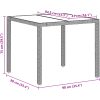 Trädgårdsmöbelset 3 pcs Ljusgrå Konstrotting vidaXL 90 x 90 x 75 cm – miniatyr 11