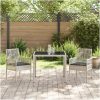 Trädgårdsmöbelset 3 pcs Ljusgrå Konstrotting vidaXL 90 x 90 x 75 cm – miniatyr 4