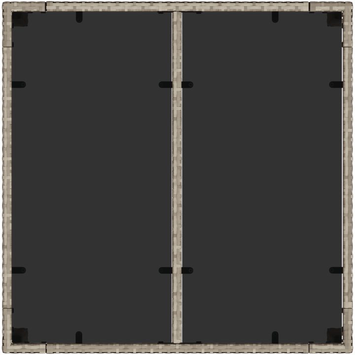 Trädgårdsmöbelset 3 pcs Ljusgrå Konstrotting vidaXL 90 x 90 x 75 cm – bild 8