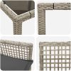 Trädgårdsmöbelset 3 pcs Ljusgrå Konstrotting vidaXL 90 x 90 x 75 cm – miniatyr 9