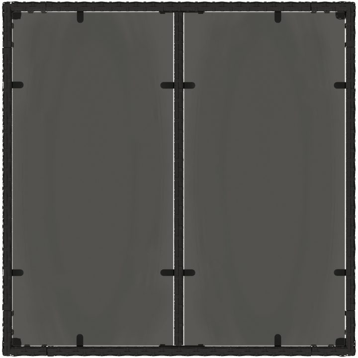 Trädgårdsmöbelset 3 pcs Svart Konstrotting vidaXL 90 x 90 x 75 cm – bild 8