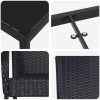 Trädgårdsmöbelset 3 pcs Svart PE Rattan vidaXL 80 x 80 x 73 cm – miniatyr 9