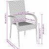 Trädgårdsmöbelset 3 pcs Svart PE Rattan vidaXL 80 x 80 x 73 cm – miniatyr 10