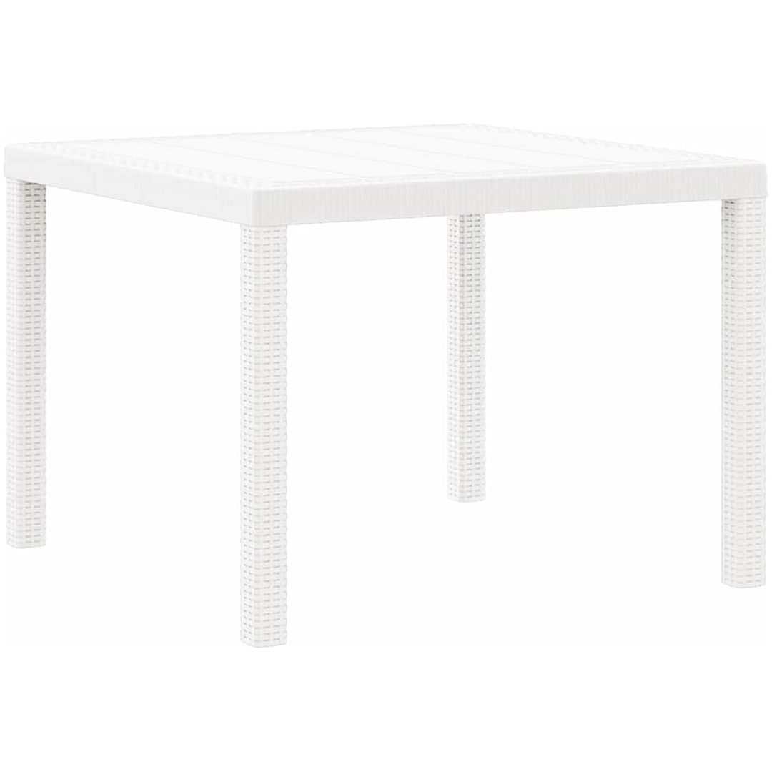 Trädgårdsmöbelset 3 pcs Vit Plast Rattan vidaXL 100 x 100 x 73 cm – bild 4