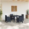 Trädgårdsmöbelset 5 pcs Antracit Plast vidaXL 100 x 100 x 73 cm – miniatyr 3