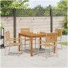 Trädgårdsmöbelset 5 pcs Beige vidaXL 110 x 110 x 75 cm – miniatyr 4