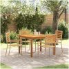 Trädgårdsmöbelset 5 pcs Beige vidaXL 110 x 110 x 75 cm – miniatyr 1