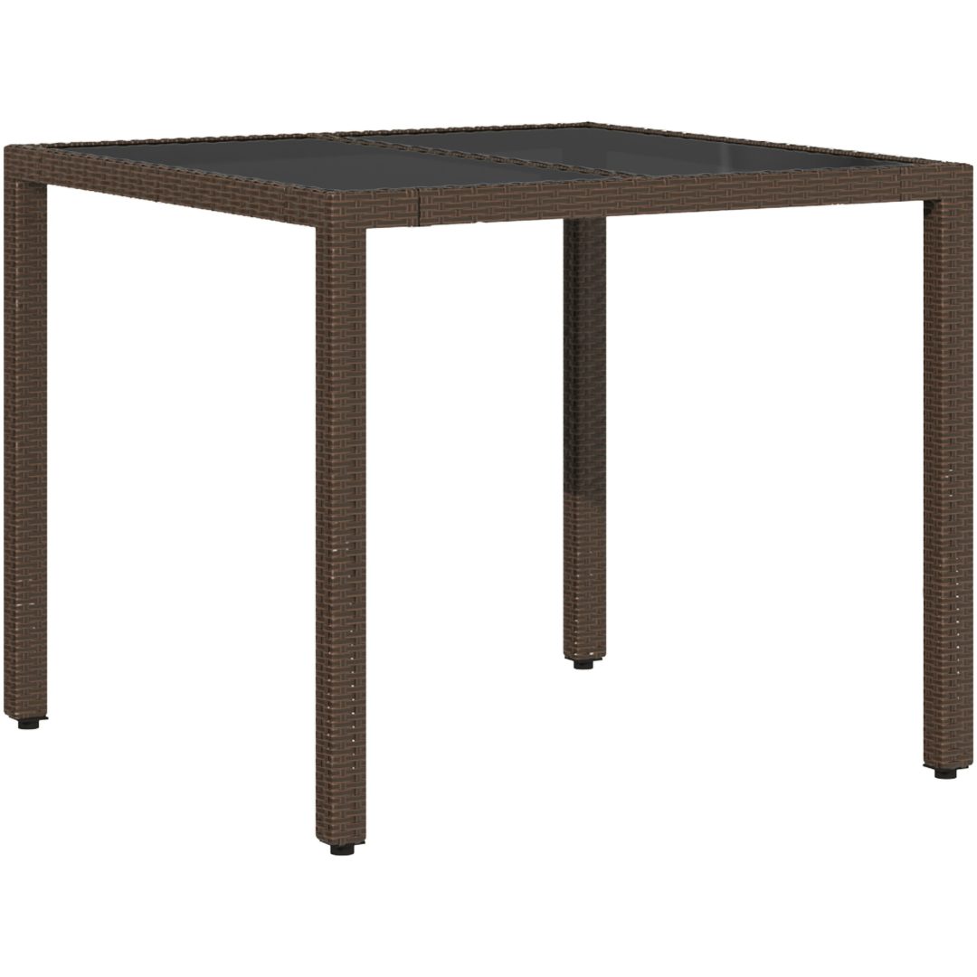 Trädgårdsmöbelset 5 pcs Brun Konstrotting vidaXL 90 x 90 x 75 cm – bild 5