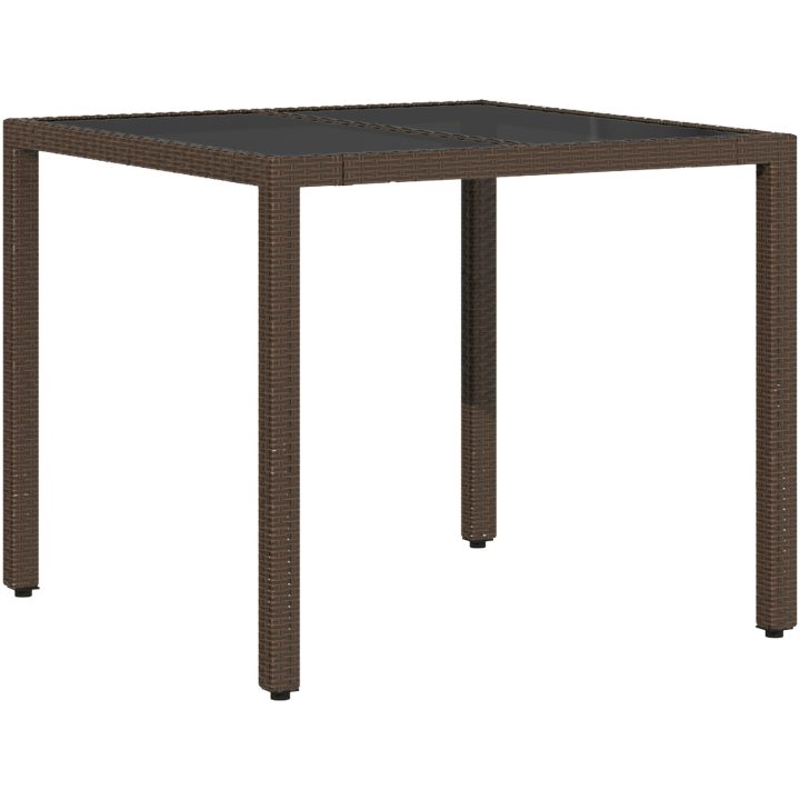 Trädgårdsmöbelset 5 pcs Brun Konstrotting vidaXL 90 x 90 x 75 cm – bild 5