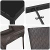 Trädgårdsmöbelset 5 pcs Brun PE Rattan vidaXL 80 x 80 x 73 cm – miniatyr 9