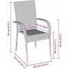Trädgårdsmöbelset 5 pcs Brun PE Rattan vidaXL 80 x 80 x 73 cm – miniatyr 10