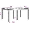 Trädgårdsmöbelset 5 pcs Brun Plast vidaXL 150 x 100 x 73 cm – miniatyr 11
