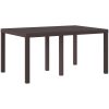 Trädgårdsmöbelset 5 pcs Brun Plast vidaXL 150 x 100 x 73 cm – miniatyr 4