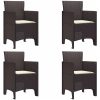 Trädgårdsmöbelset 5 pcs Brun Plast vidaXL 150 x 100 x 73 cm – miniatyr 5