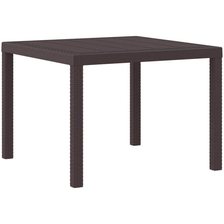 Trädgårdsmöbelset 5 pcs Brun Polypropenhartser vidaXL 100 x 100 x 73 cm – bild 4