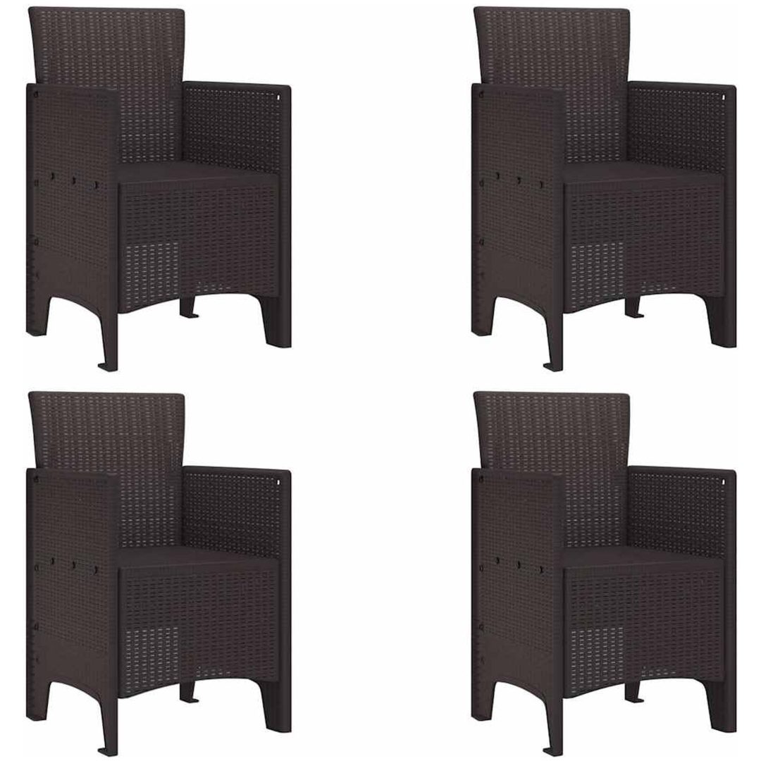 Trädgårdsmöbelset 5 pcs Brun Polypropenhartser vidaXL 100 x 100 x 73 cm – bild 5