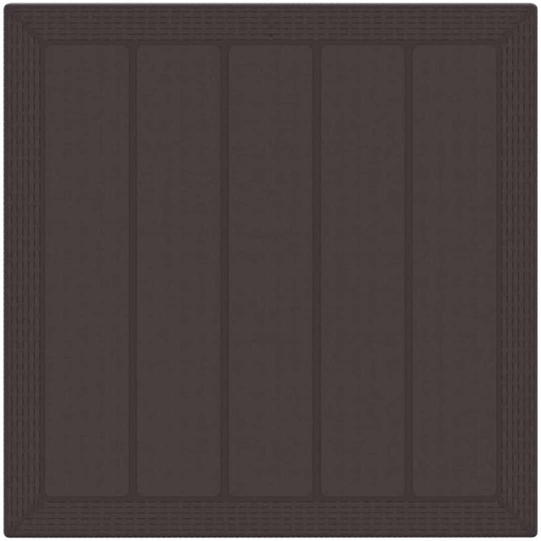 Trädgårdsmöbelset 5 pcs Brun Polypropenhartser vidaXL 100 x 100 x 73 cm – bild 6