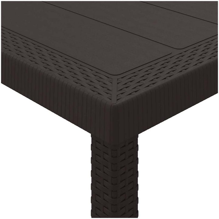 Trädgårdsmöbelset 5 pcs Brun Polypropenhartser vidaXL 100 x 100 x 73 cm – bild 7