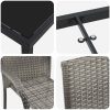 Trädgårdsmöbelset 5 pcs Grå 4-sits PE Rattan vidaXL 80 x 80 x 73 cm – miniatyr 9