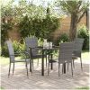Trädgårdsmöbelset 5 pcs Grå 4-sits PE Rattan vidaXL 80 x 80 x 73 cm – miniatyr 1