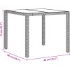 Trädgårdsmöbelset 5 pcs Grå Konstrotting vidaXL 90 x 90 x 75 cm – miniatyr 11