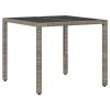 Trädgårdsmöbelset 5 pcs Grå Konstrotting vidaXL 90 x 90 x 75 cm – miniatyr 5