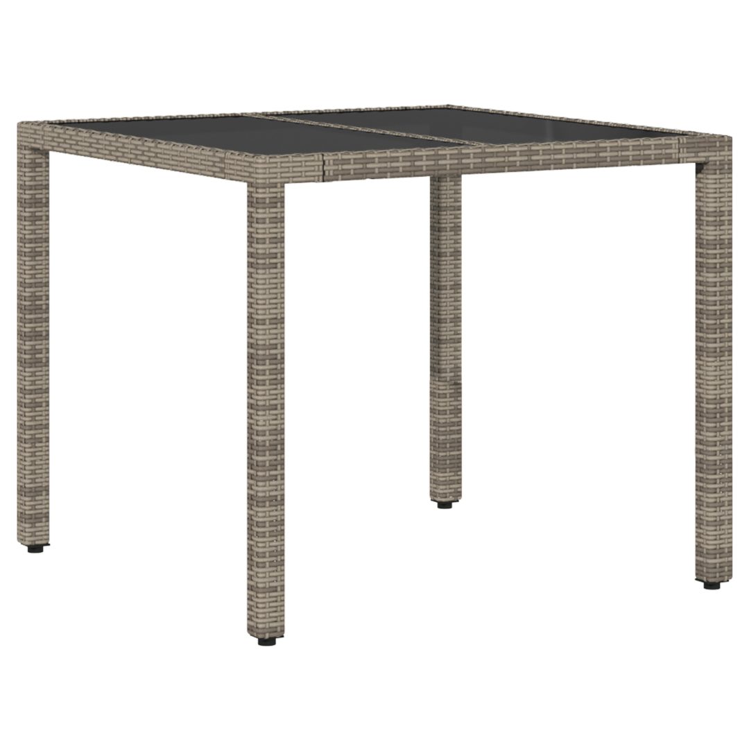 Trädgårdsmöbelset 5 pcs Grå Konstrotting vidaXL 90 x 90 x 75 cm – bild 5