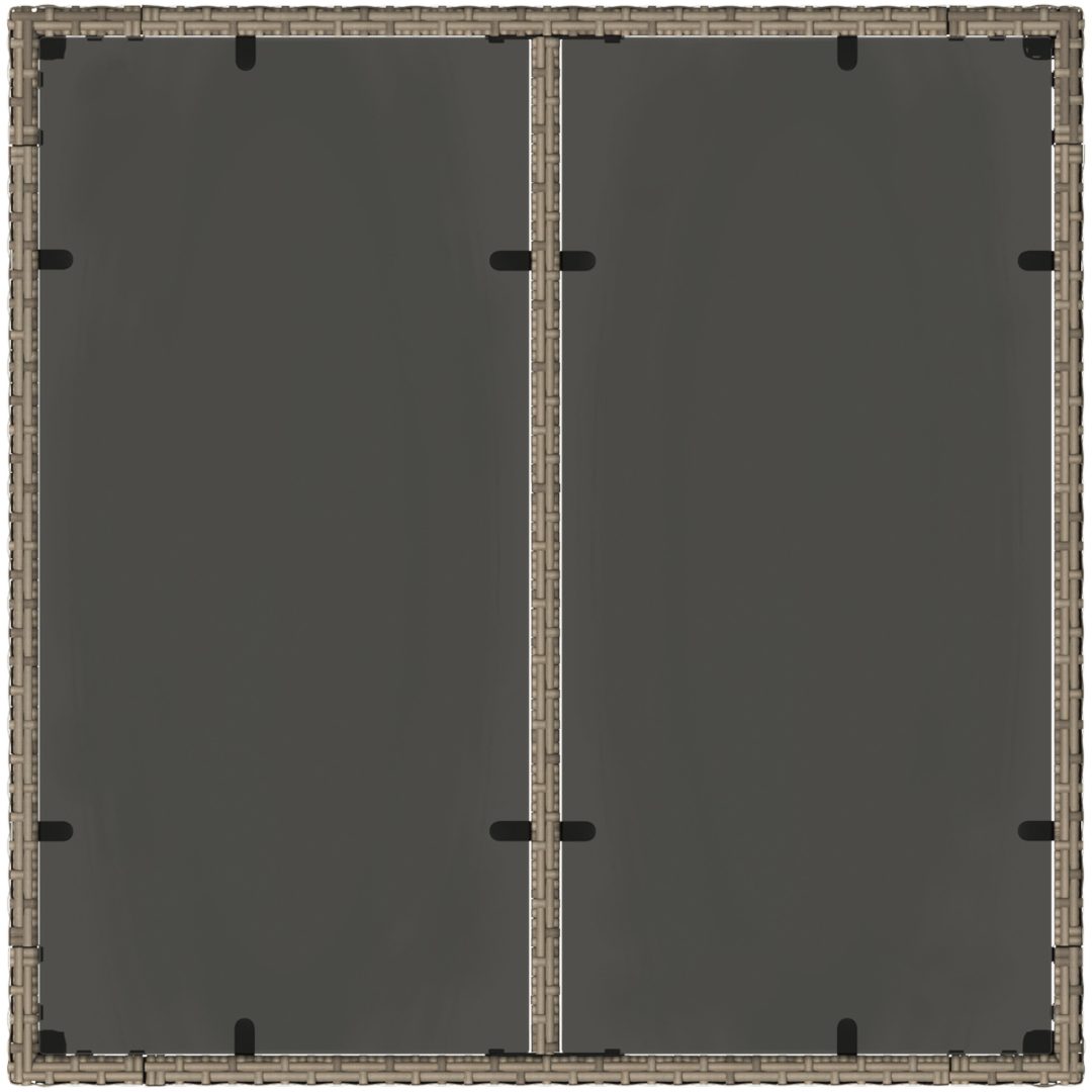 Trädgårdsmöbelset 5 pcs Grå Konstrotting vidaXL 90 x 90 x 75 cm – bild 8