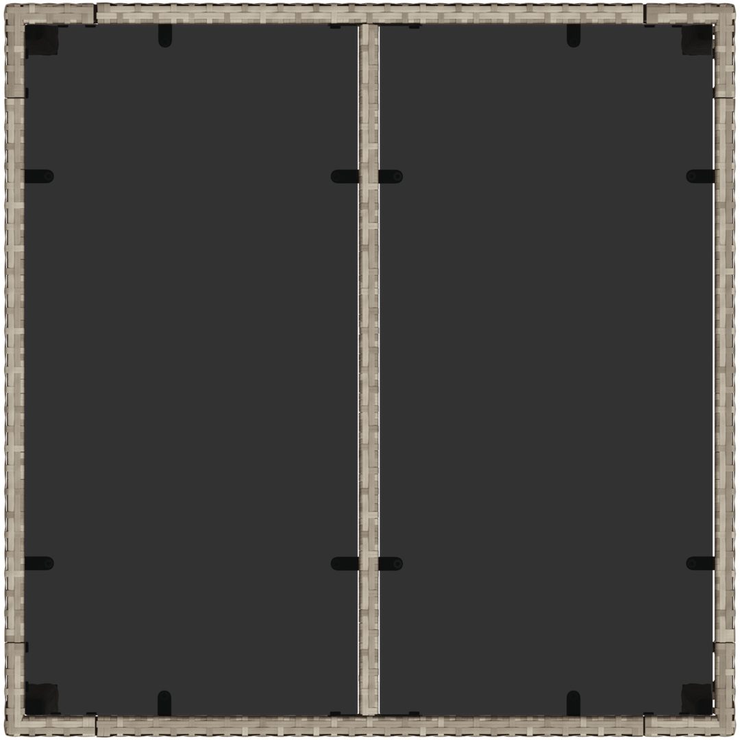 Trädgårdsmöbelset 5 pcs Ljusgrå Konstrotting vidaXL 90 x 90 x 75 cm – bild 8