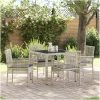 Trädgårdsmöbelset 5 pcs Ljusgrå Konstrotting vidaXL 90 x 90 x 75 cm – miniatyr 1