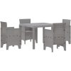 Trädgårdsmöbelset 5 pcs Ljusgrå Polypropenhartser vidaXL 100 x 100 x 73 cm – miniatyr 2