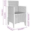 Trädgårdsmöbelset 5 pcs Ljusgrå Polypropenhartser vidaXL 100 x 100 x 73 cm – miniatyr 11