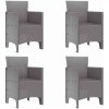 Trädgårdsmöbelset 5 pcs Ljusgrå Polypropenhartser vidaXL 100 x 100 x 73 cm – miniatyr 5