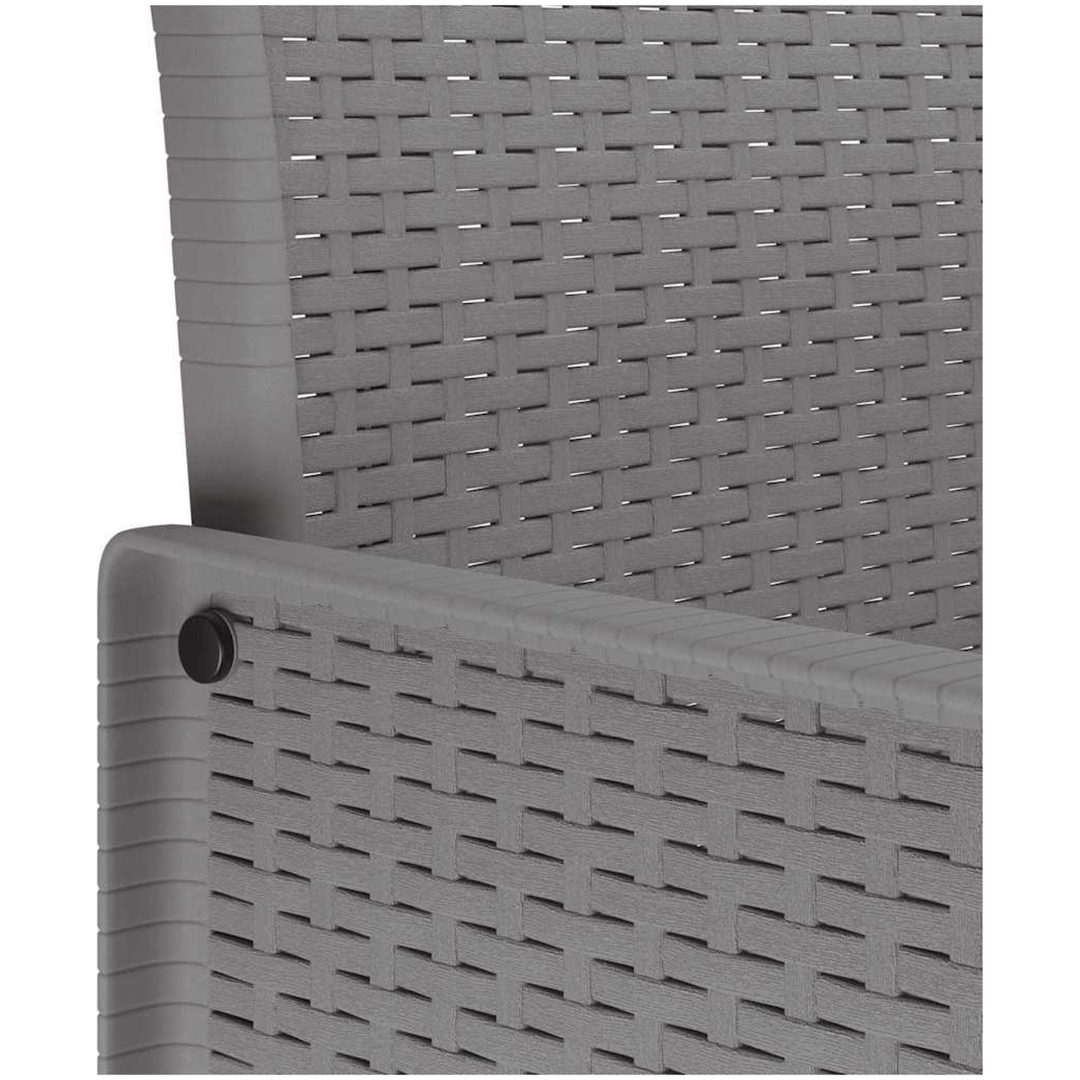 Trädgårdsmöbelset 5 pcs Ljusgrå Polypropenhartser vidaXL 100 x 100 x 73 cm – bild 8