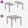 Trädgårdsmöbelset 5 pcs Ljusgrå Polypropenhartser vidaXL 100 x 100 x 73 cm – miniatyr 9