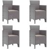 Trädgårdsmöbelset 5 pcs Ljusgrå Rattan, metall vidaXL 100 x 100 x 73 cm – miniatyr 5