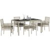 Trädgårdsmöbelset 5 pcs Ljusgrå vidaXL 150 x 90 x 75 cm – miniatyr 3