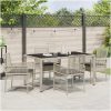 Trädgårdsmöbelset 5 pcs Ljusgrå vidaXL 150 x 90 x 75 cm – miniatyr 4