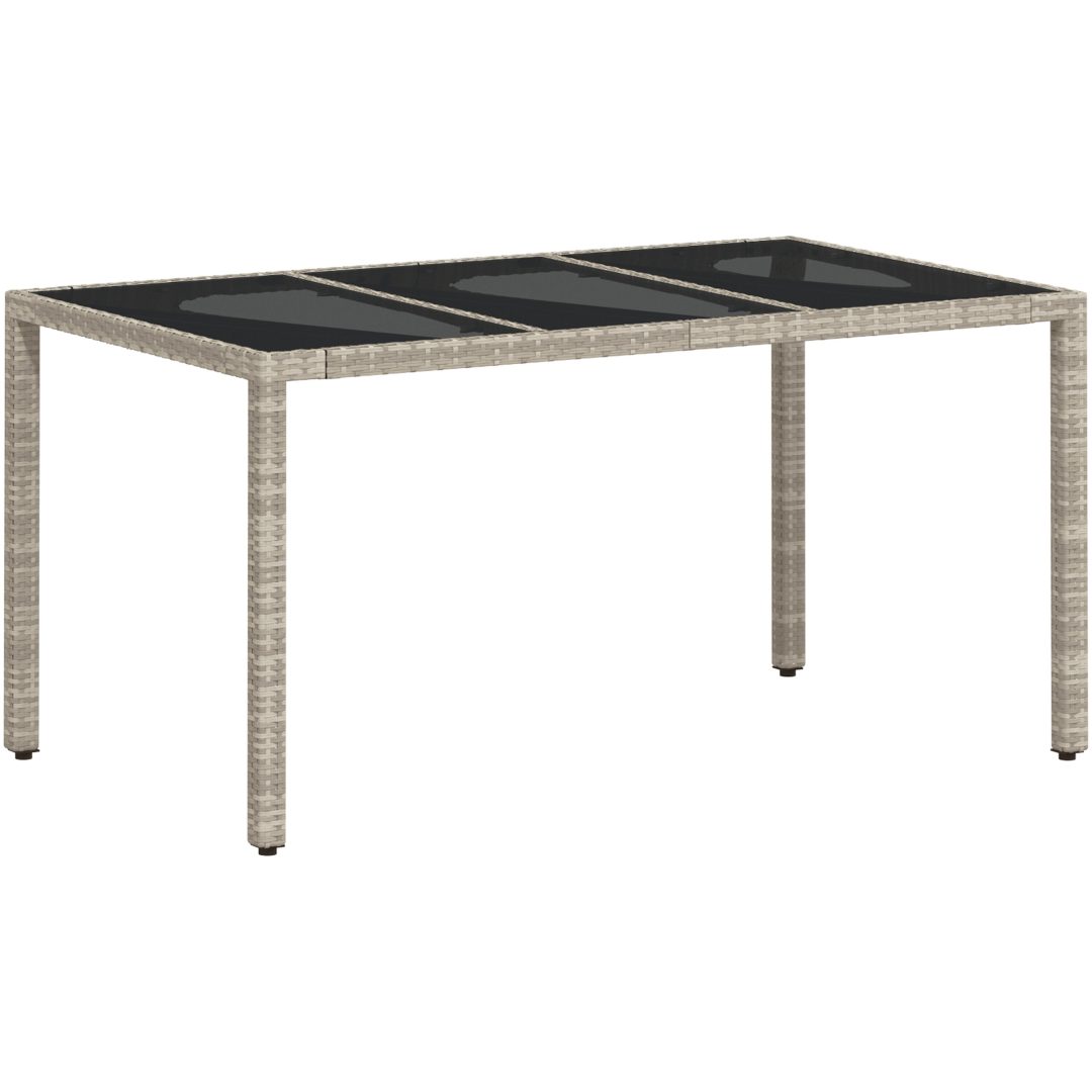 Trädgårdsmöbelset 5 pcs Ljusgrå vidaXL 150 x 90 x 75 cm – bild 5