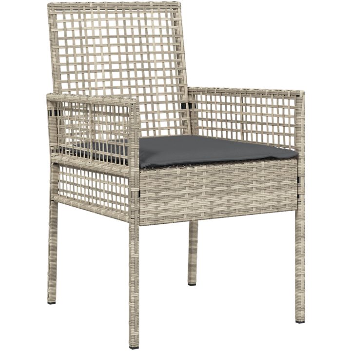Trädgårdsmöbelset 5 pcs Ljusgrå vidaXL 150 x 90 x 75 cm – bild 6