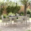 Trädgårdsmöbelset 5 pcs Ljusgrå vidaXL 150 x 90 x 75 cm – miniatyr 1