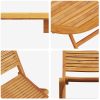 Trädgårdsmöbelset 5 pcs Naturligt trä vidaXL Bord: 110x110x75 cm, stol: 51x66x95 cm – miniatyr 11