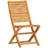 Trädgårdsmöbelset 5 pcs Naturligt trä vidaXL Bord: 110x110x75 cm, stol: 51x66x95 cm – miniatyr 5