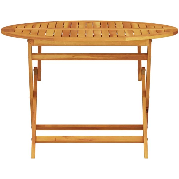 Trädgårdsmöbelset 5 pcs Naturligt trä vidaXL Bord: 110x110x75 cm, stol: 51x66x95 cm – bild 9