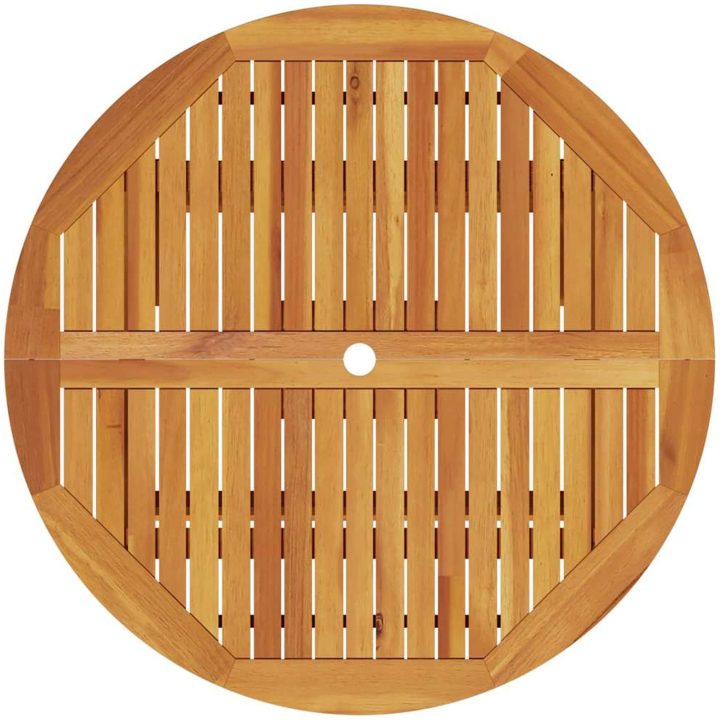 Trädgårdsmöbelset 5 pcs Naturligt trä vidaXL Bord: 110x110x75 cm, stol: 51x66x95 cm – bild 10